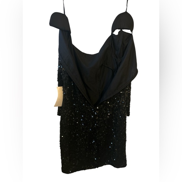 100% Silk Vintage Sequin Dress Jewel Queen Mob Wife Size 16 Hand Made 80s Rare - Picture 8 of 10